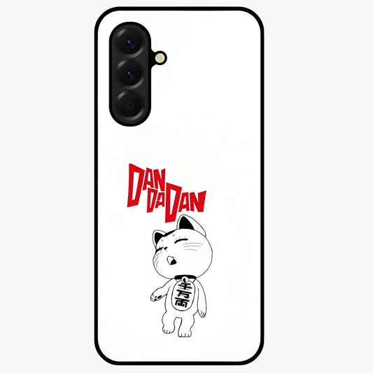 Playful Spirit Charm Glass Case showing flat back view with cheerful charm themed artwork and glossy glass finish.