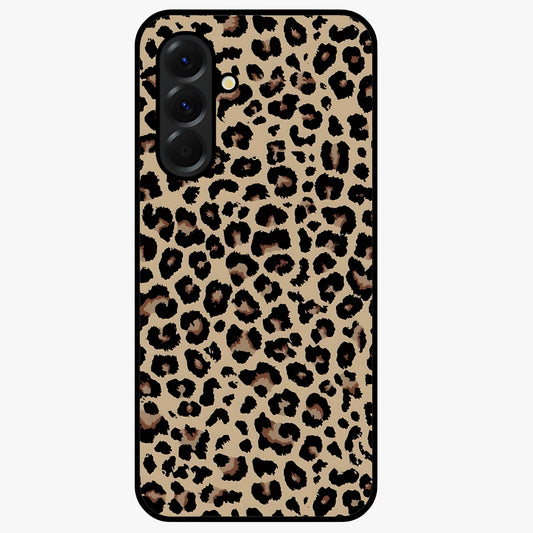 Savage Chic Pattern Glass Case showing flat back view with stylish patterned artwork and glossy glass finish.