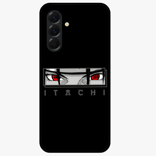 Scarlet Gaze Dominance Glass Case showing flat back view with striking red themed artwork and glossy glass finish.