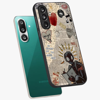 City Dream Sketch Glass Case displayed in angled mockup highlighting minimal city illustration with aesthetic sketch style.