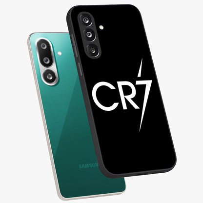 Cr7 Elite Strike Glass Case displayed in angled mockup highlighting powerful sports graphic with bold athletic theme.