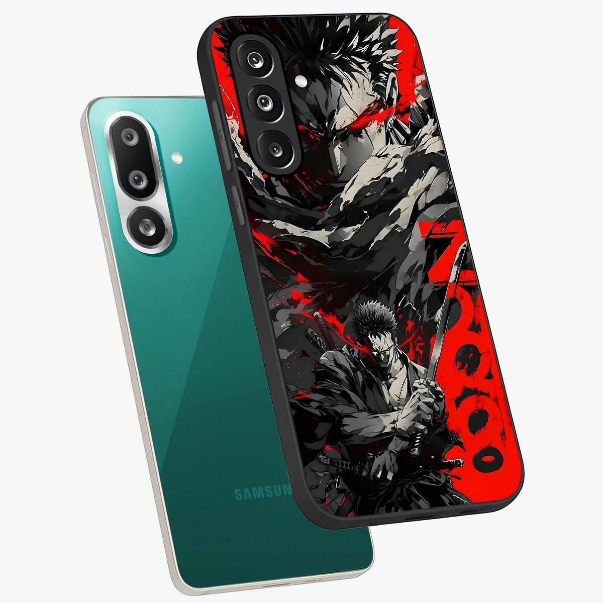 Demon Sword Resolve Glass Case displayed in angled mockup highlighting powerful demon sword illustration with dark fantasy aesthetic.