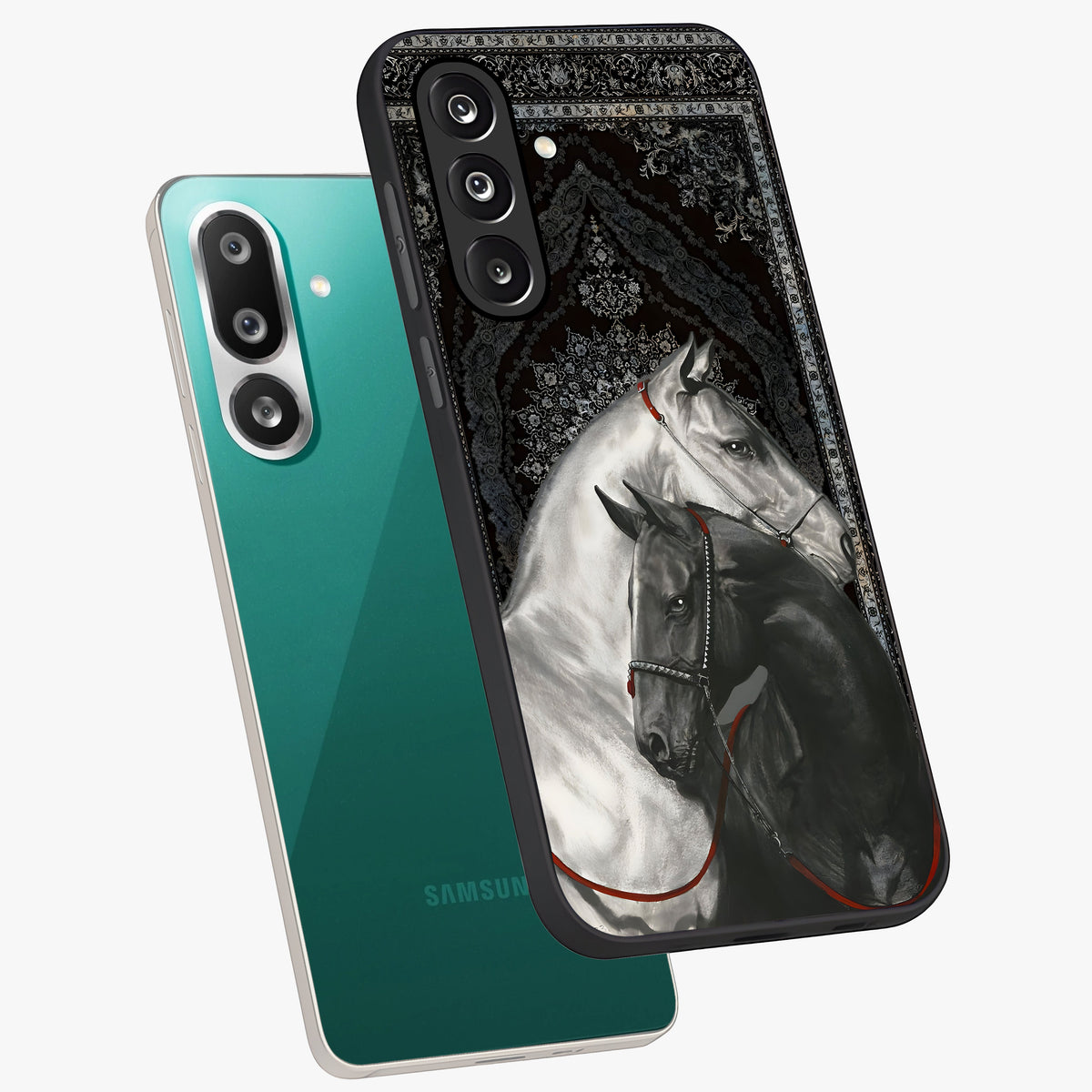 Majestic Ride Legacy Glass Case displayed in angled mockup highlighting sleek vehicle design with bold racing aesthetic.