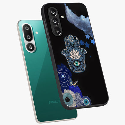 Mystic Hand Aura Glass Case displayed in angled mockup highlighting magical aura design with spiritual aesthetic style.