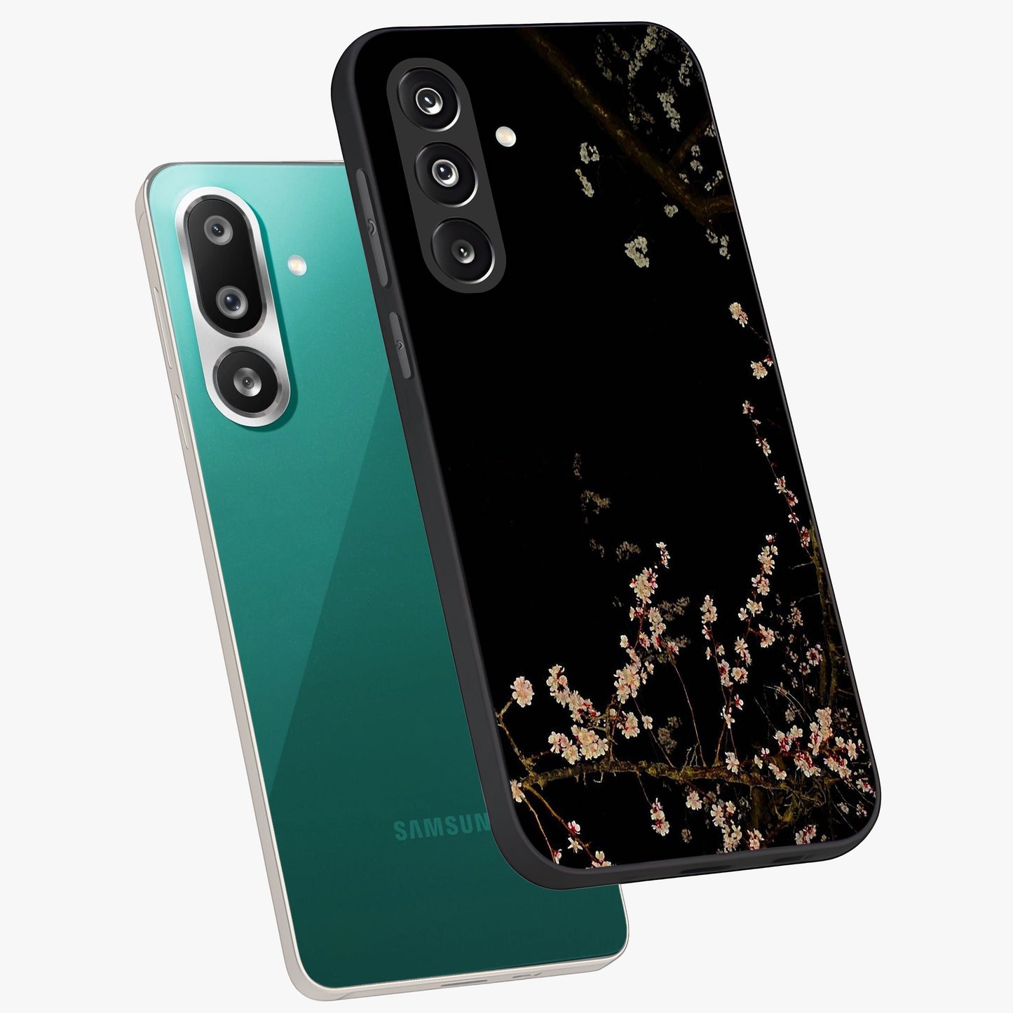 Petal Moon Light With Custom Name Glass Case displayed in angled mockup highlighting delicate petal design with custom name feature.