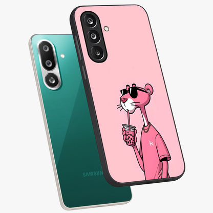 Pink Panther Glass Case displayed in angled mockup highlighting playful cartoon character design with vibrant pink aesthetic.