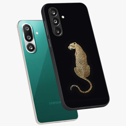 Regal Leopard Glass Case displayed in angled mockup highlighting powerful animal illustration with stylish wild aesthetic.