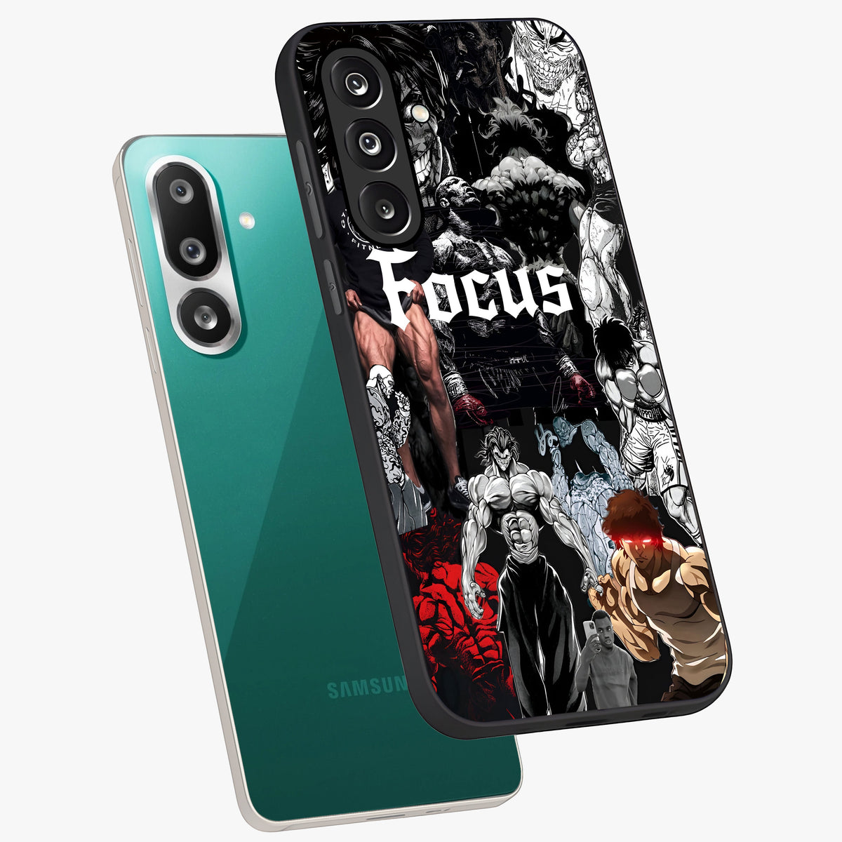 Relentless Power Focus Glass Case displayed in angled mockup highlighting bold statement design with modern aesthetic style.