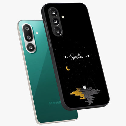 Silent Night Row Glass Case displayed in angled mockup highlighting peaceful evening design with dreamy night aesthetic.