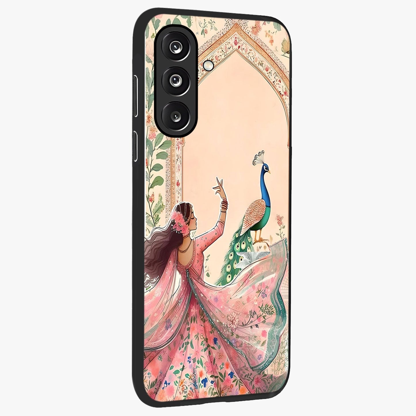 Royal Grace Muse Glass Case upright view showcasing stylish artistic artwork with sophisticated royal theme.