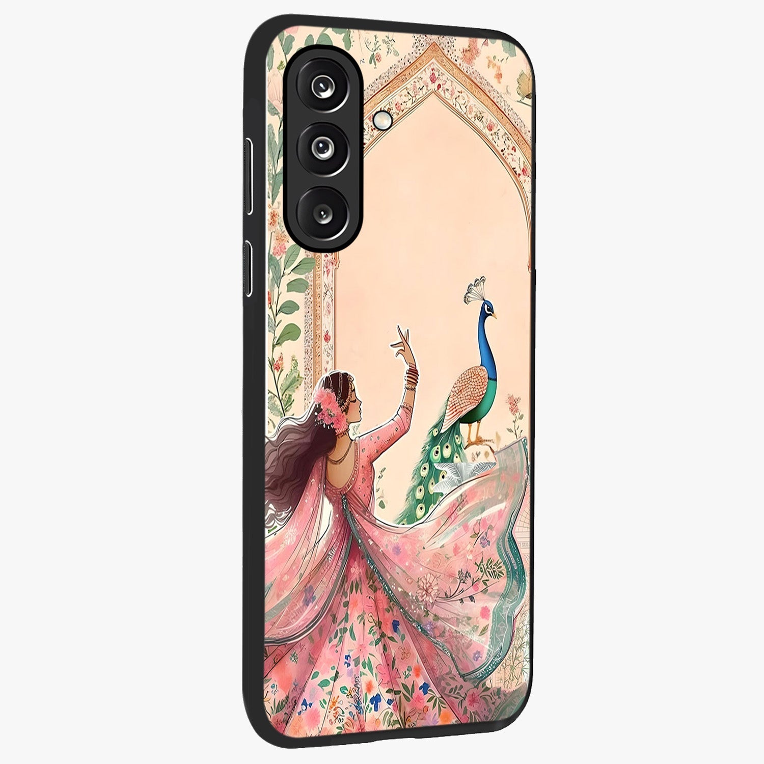 Royal Grace Muse Glass Case upright view showcasing stylish artistic artwork with sophisticated royal theme.