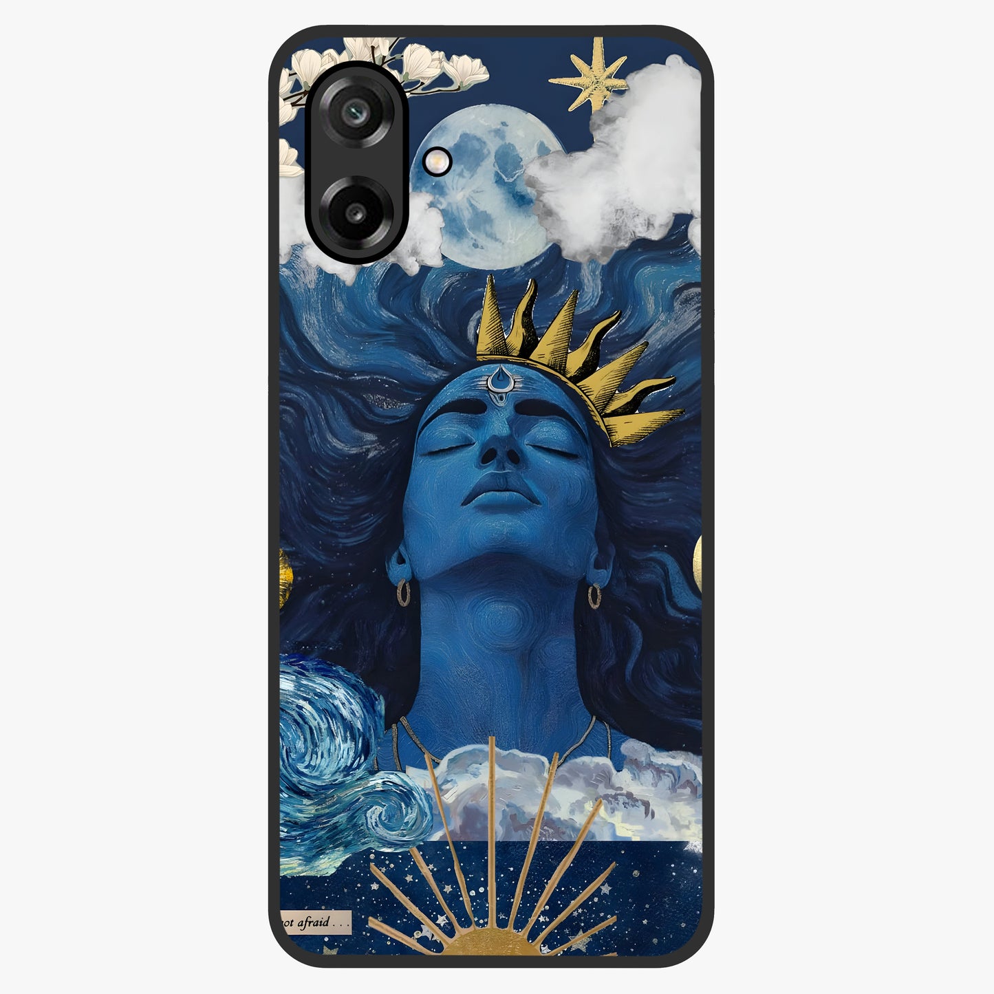 Aesthetic Lord Shiva Glass Case showing flat back view with divine Shiva artwork and glossy glass finish.