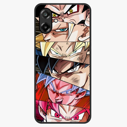 Anime Character Glass Case showing flat back view with vibrant anime artwork and glossy glass finish.