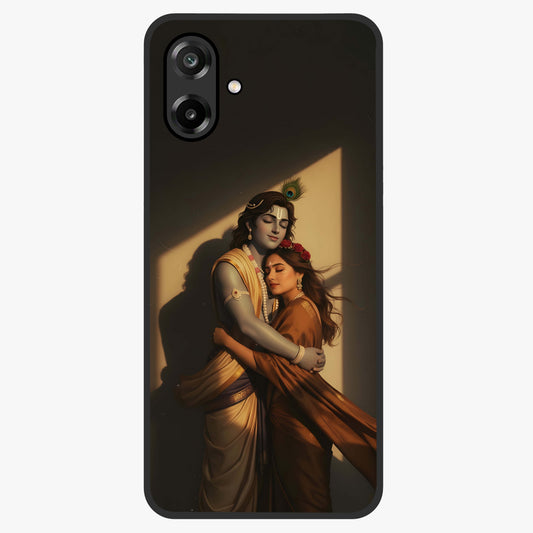 Divine Eternal Love Glass Case showing flat back view with spiritual love themed artwork and glossy glass finish.