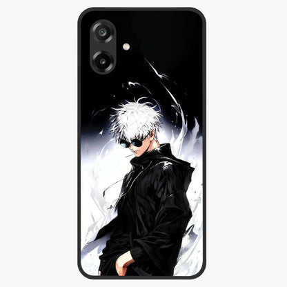 Limitless Shadow King Glass Case showing flat back view with powerful shadow warrior artwork and glossy glass finish.