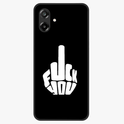 Rebel Mode On Glass Case showing flat back view with bold rebellious typography artwork and glossy glass finish.