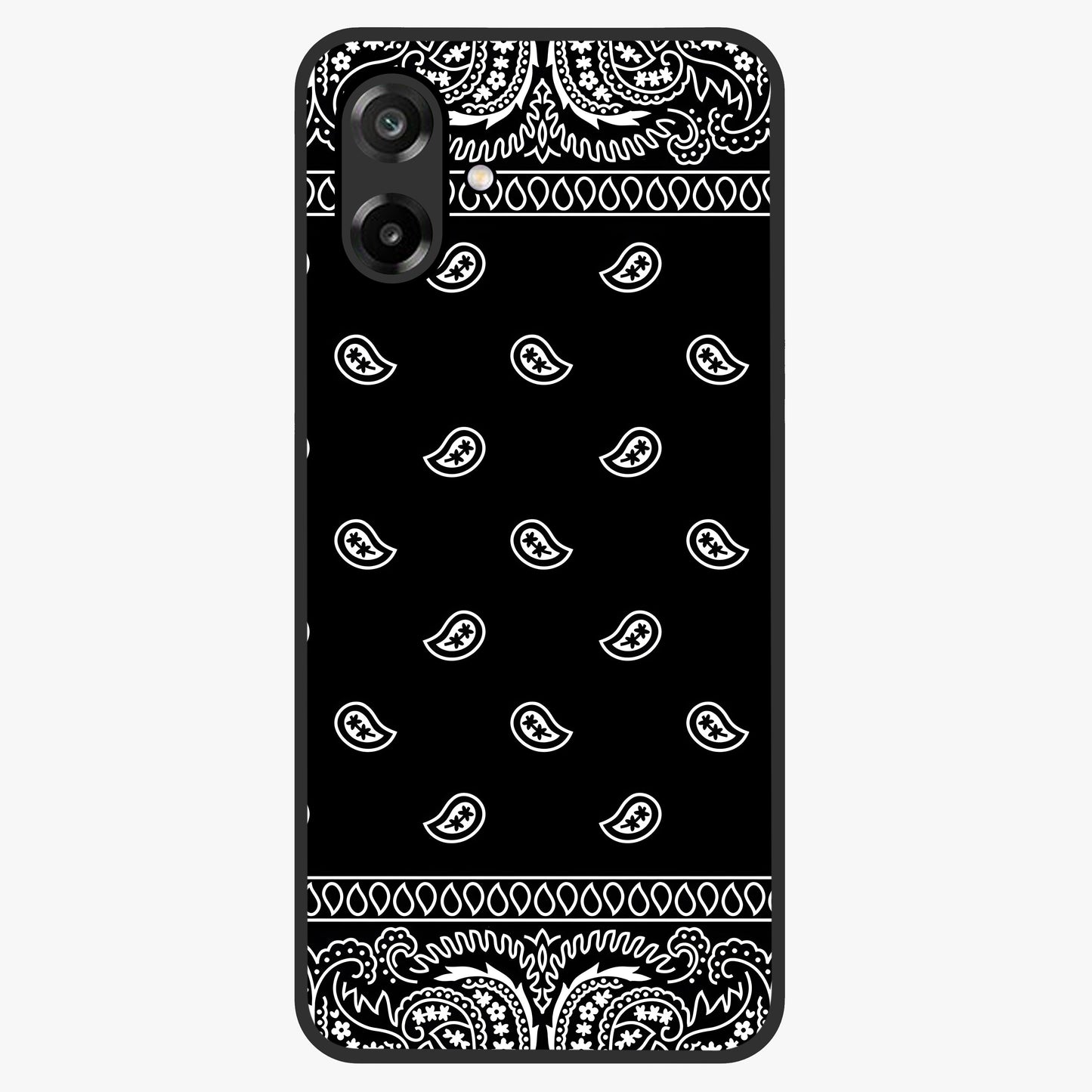 Retro Rebel Threads Glass Case showing flat back view with vintage street style artwork and glossy glass finish.