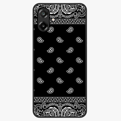 Retro Rebel Threads Glass Case showing flat back view with vintage street style artwork and glossy glass finish.