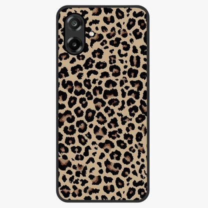 Savage Chic Pattern Glass Case showing flat back view with stylish patterned artwork and glossy glass finish.