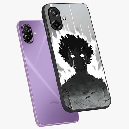 Awakened Inner Rage Glass Case displayed in angled mockup highlighting powerful graphic design and bold artistic theme.