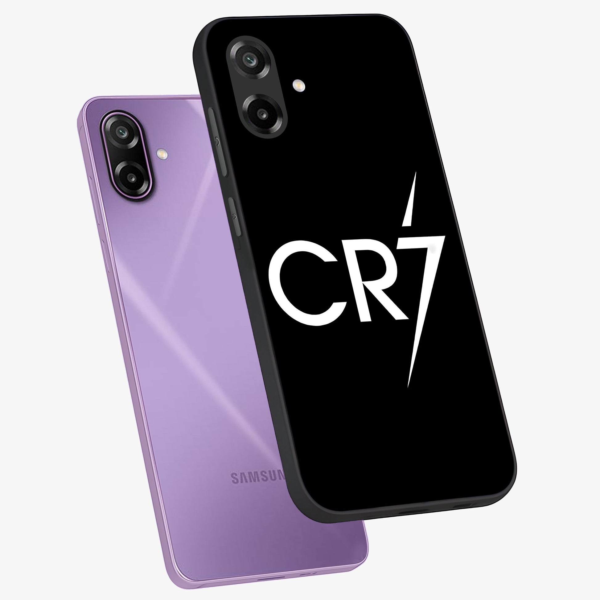 Cr7 Elite Strike Glass Case displayed in angled mockup highlighting powerful sports graphic with bold athletic theme.
