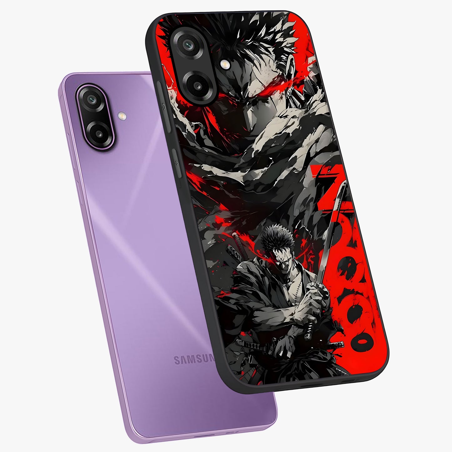 Demon Sword Resolve Glass Case displayed in angled mockup highlighting powerful demon sword illustration with dark fantasy aesthetic.