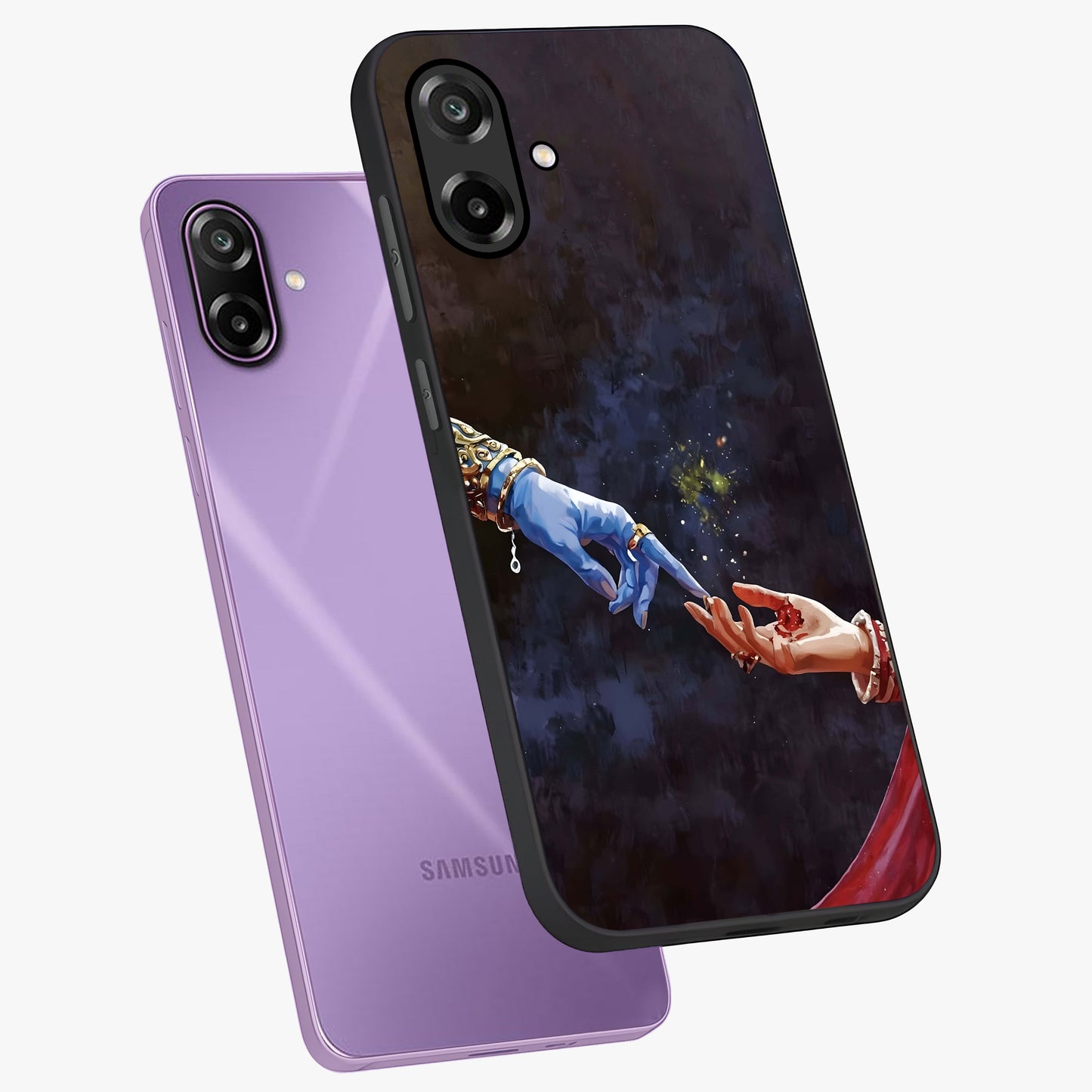 Divine Touch Eternal Glass Case displayed in angled mockup highlighting elegant divine inspired design with calm aesthetic style.