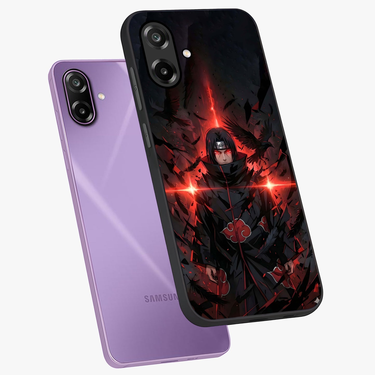 Focused Blade Discipline Glass Case displayed in angled mockup highlighting clean minimal text artwork with modern aesthetic style.