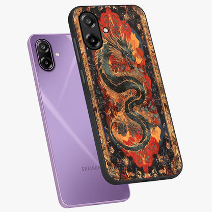 Inferno Dragon Soul Glass Case displayed in angled mockup highlighting powerful dragon illustration with inferno aesthetic.