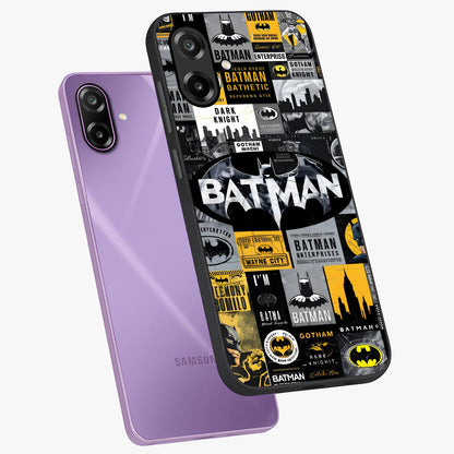 Knight Gotham Rise Glass Case displayed in angled mockup highlighting powerful knight silhouette design with dramatic aesthetic.