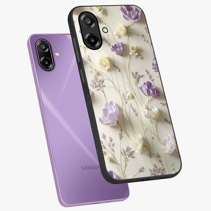 Lilac Breeze Harmony Glass Case displayed in angled mockup highlighting calm lilac breeze design with soothing aesthetic style.