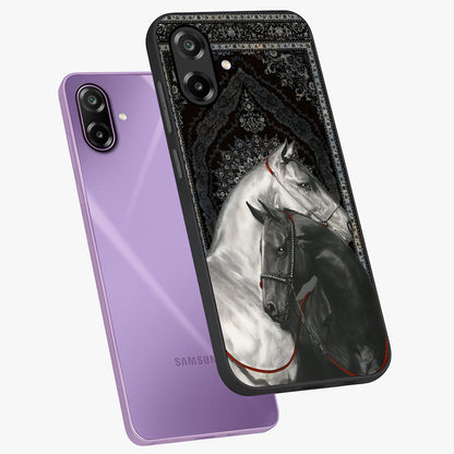 Majestic Ride Legacy Glass Case displayed in angled mockup highlighting sleek vehicle design with bold racing aesthetic.