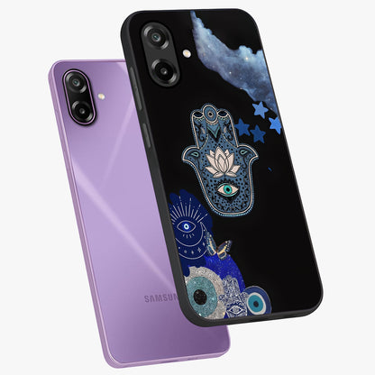 Mystic Hand Aura Glass Case displayed in angled mockup highlighting magical aura design with spiritual aesthetic style.