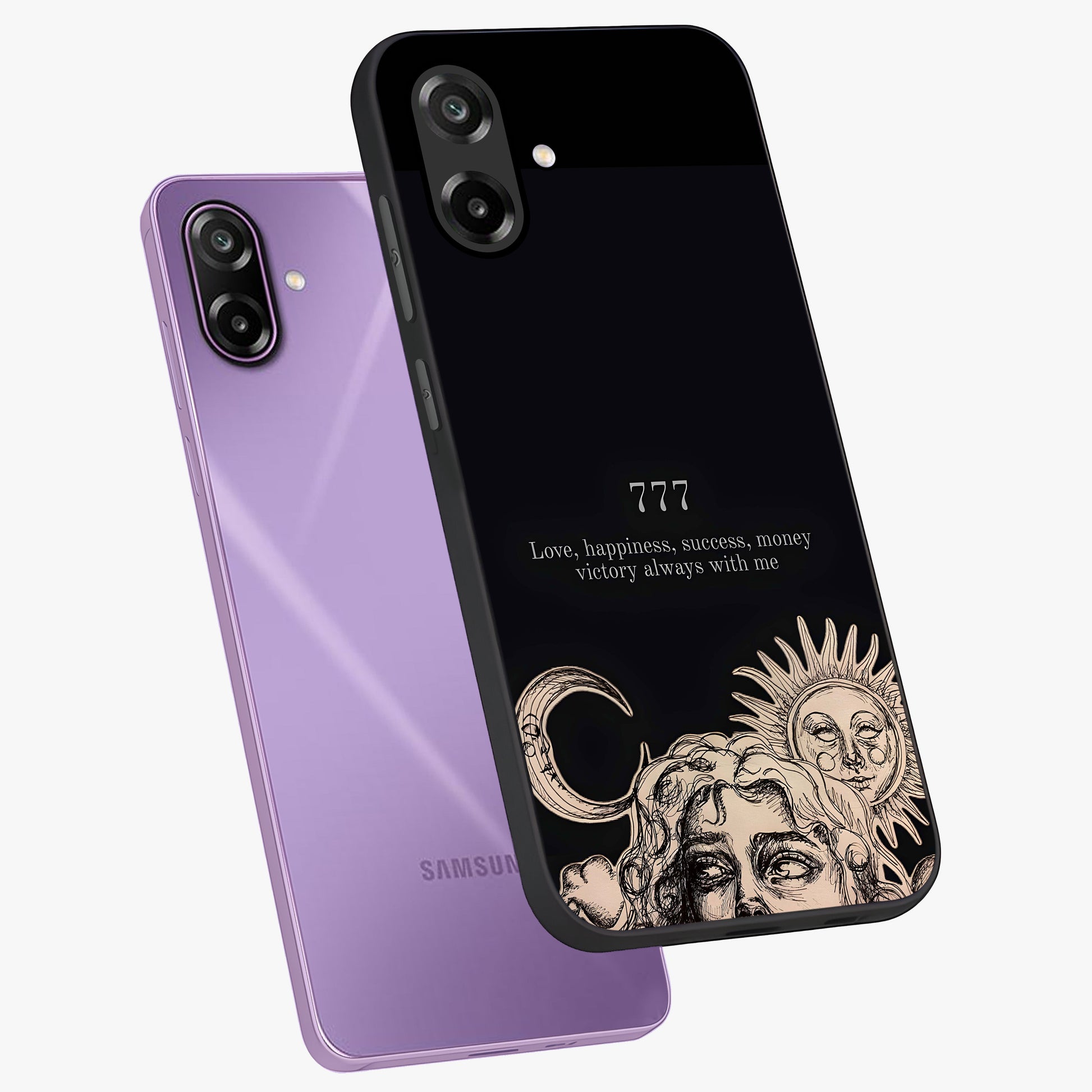 Mystic Victory Aura Glass Case displayed in angled mockup highlighting energetic aura design with bold mystical aesthetic.