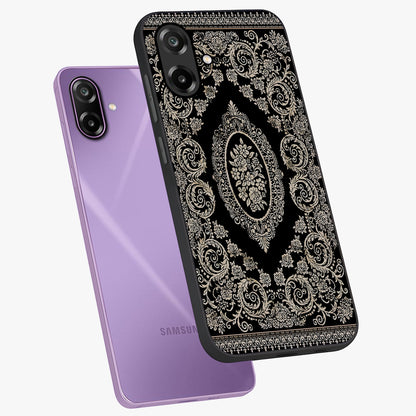 Noir Bloom Elegance Glass Case displayed in angled mockup highlighting refined flower design with stylish noir aesthetic.
