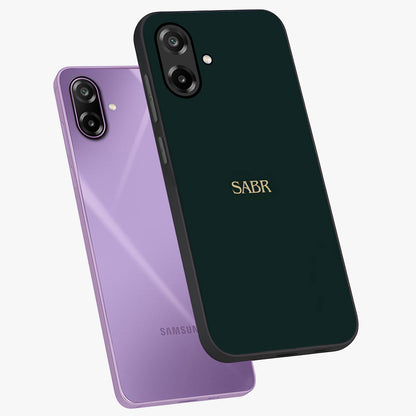 Sabr Minimal Patience Glass Case displayed in angled mockup highlighting simple inspirational design with clean aesthetic style.