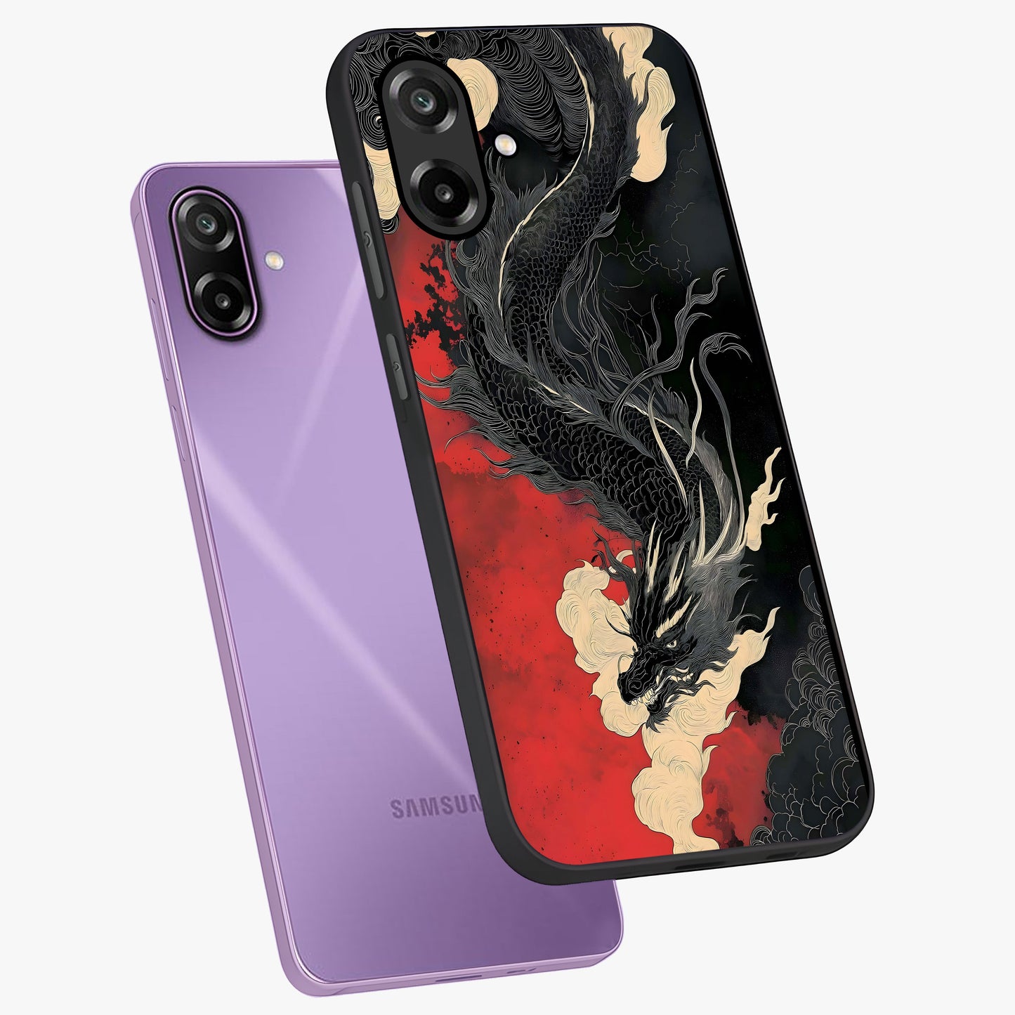 Shadow Dragon Fury Glass Case displayed in angled mockup highlighting powerful dragon illustration with dark fantasy aesthetic.