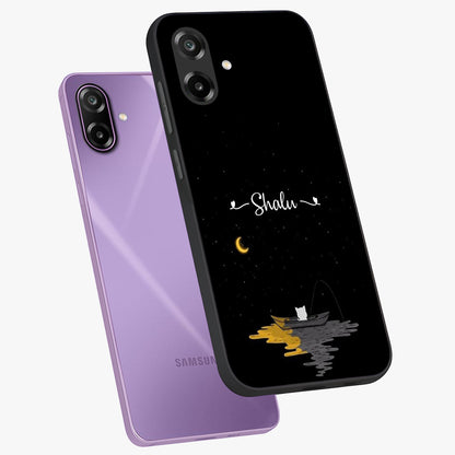 Silent Night Row Glass Case displayed in angled mockup highlighting peaceful evening design with dreamy night aesthetic.