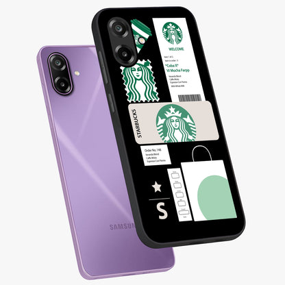 Starbucks Mocha Glass Case displayed in angled mockup highlighting stylish mocha themed design with cozy café aesthetic.