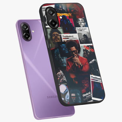 The Weeknd Glass Case displayed in angled mockup highlighting stylish pop culture inspired design with modern aesthetic.