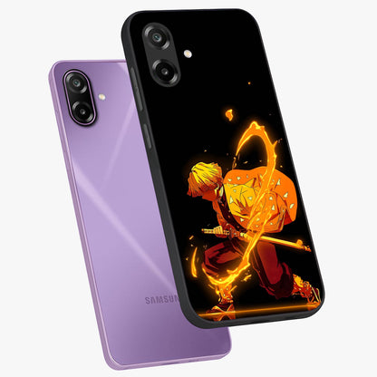 Thunder Flame Execution Glass Case displayed in angled mockup highlighting dramatic fire themed design with intense fantasy aesthetic.