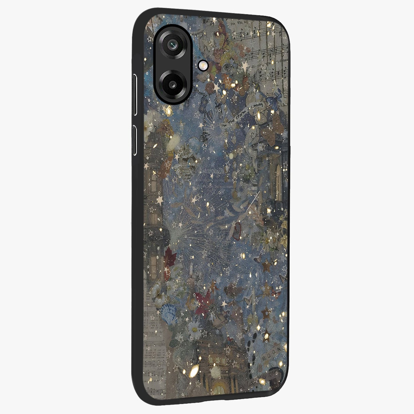 Aesthetic Astrolophia Glass Case upright view showcasing soft aesthetic theme with stylish modern look.