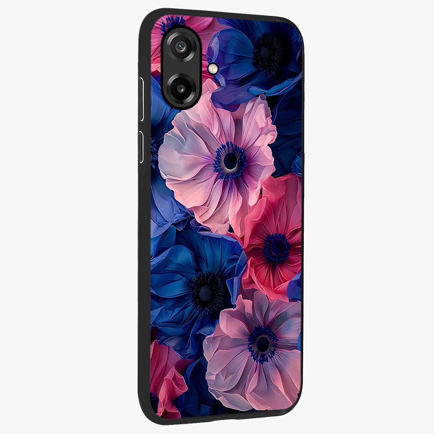 Flower Paper Art Pattern Glass Case upright view showcasing decorative paper floral artwork with creative craft style.