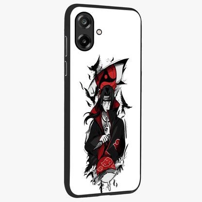 Itachi Limited Edition Naruto Anime Glass Case upright view showcasing intense anime artwork with powerful character theme.