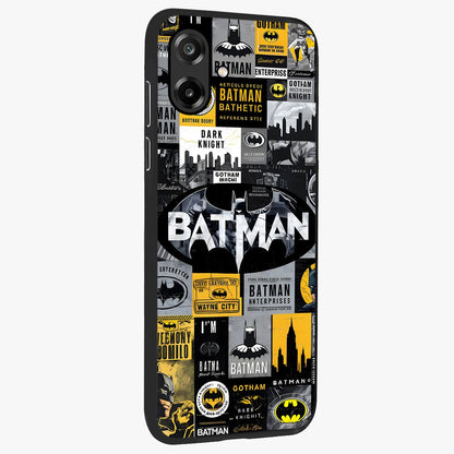 Knight Gotham Rise Glass Case upright view showcasing bold vigilante themed artwork with gothic city vibe.