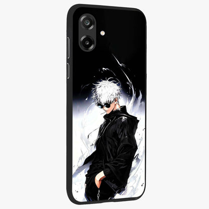 Limitless Shadow King Glass Case upright view showcasing bold shadow warrior artwork with epic fantasy theme.