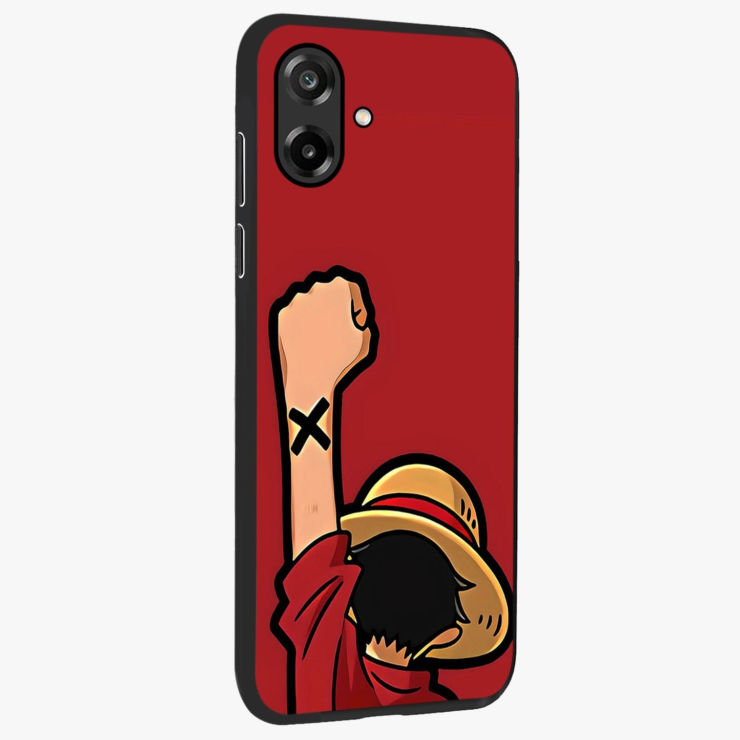 Luffy X Spirit Glass Case upright view showcasing striking anime artwork with adventurous character theme.