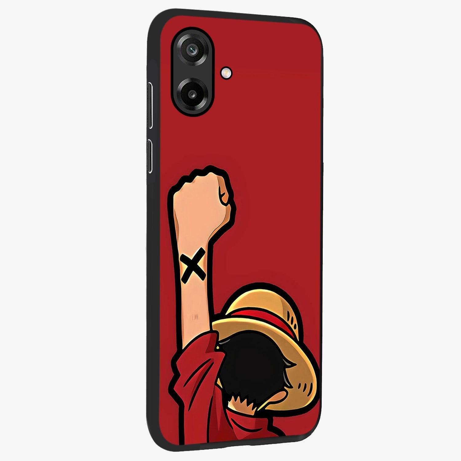Luffy X Spirit Glass Case upright view showcasing striking anime artwork with adventurous character theme.