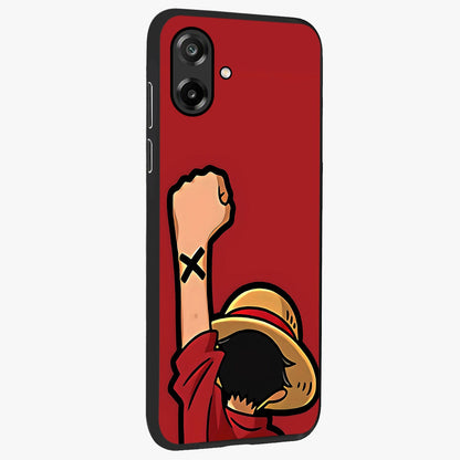 Luffy X Spirit Glass Case upright view showcasing striking anime artwork with adventurous character theme.