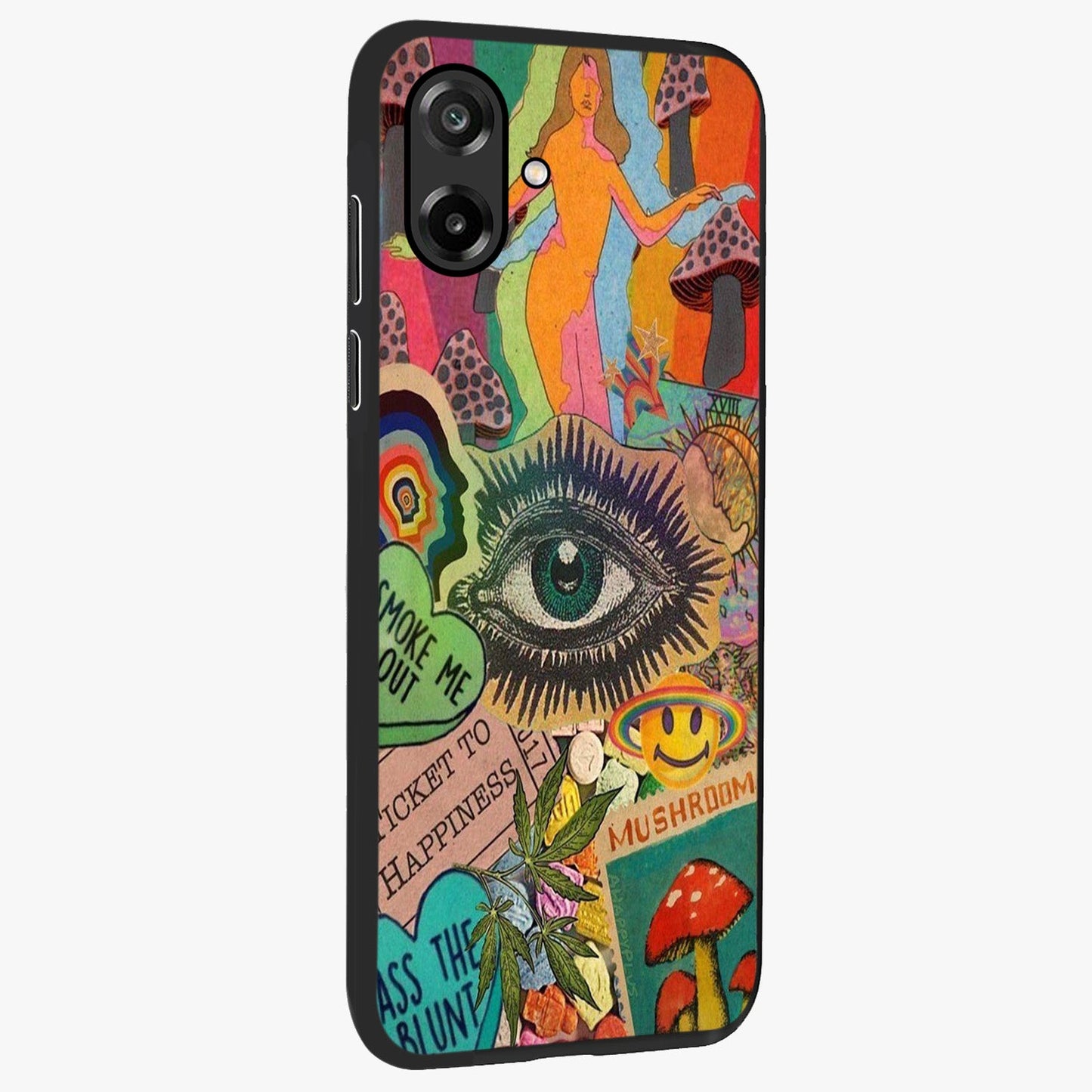 Mystic Eye Wonderland Glass Case upright view showcasing symbolic eye artwork with mysterious fantasy theme.
